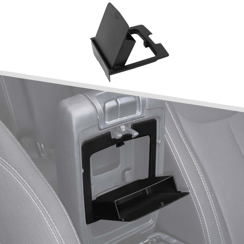 صندوق تخزين مخفي لمساند الذراع متوافق مع جيب رانجلر JK Unlimited 2011-2018 صينية تنظيم الكونسول المركزي حجرة سرية باللون الأسود