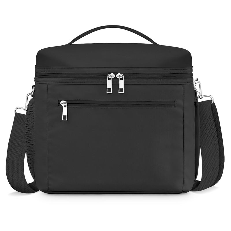 DALINDA Lunch Bag Women, Lightweight Insulated Lunch Bag, Leakproof Cooler Bag with Adjustable Shoulder Strap, Reusable Waterproof Lunch Box for Work, Office, Picnic, Travel(Black) - Image 1
