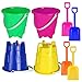 Holady 8 Inch Large Sand Beach Buckets Pail with Beach ShovelsSand Bucket Water Bucket for Beach Fun Great Summer Party Accessory - Image 3