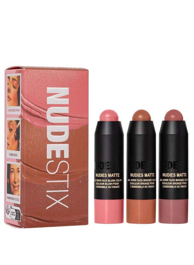 NUDESTIX Sunkissed Blush & Bronze 3-Piece Mini Nudie Kit - Image 1