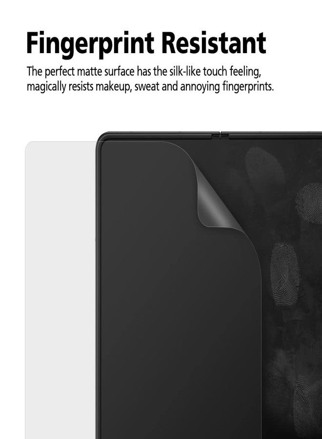 DIACUBE [3+3] Blue Light Blocking Matte Screen Protector for Samsung Galaxy Z Fold 7, 3 Pack Inside + 3 Pack Front, EPU+TPU Hybrid Film, Anti Glare, Anti Fingerprint, Self-Healing, Easy Installation - Image 4