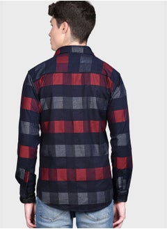 Campus Sutra Checked Regular Fit Shirt  - Image 4