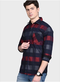 Campus Sutra Checked Regular Fit Shirt  - Image 2