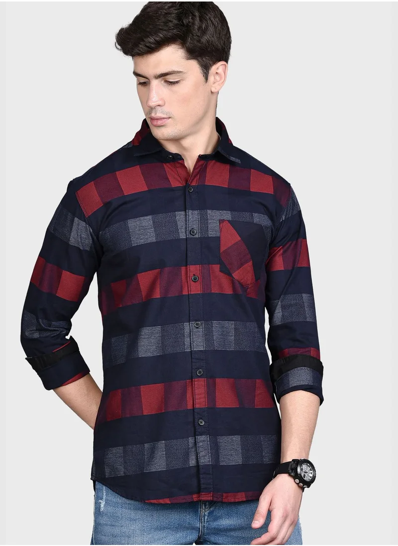 Campus Sutra Checked Regular Fit Shirt