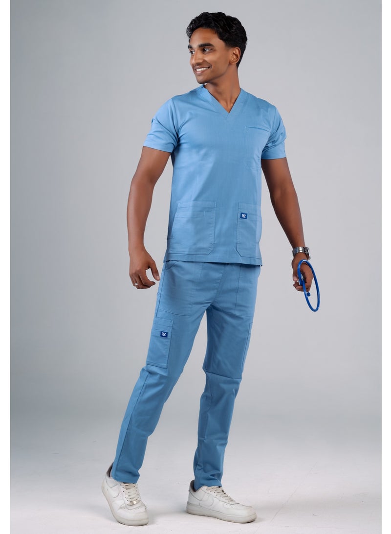 RZ The ideal choice for medical professionals is a medical scrub for men, burgundy.  - Image 2