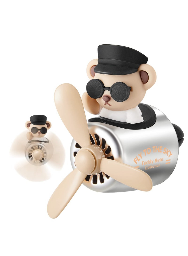 معطرات هواء سيارات على شكل دب، معطرات هواء على شكل دب، معطرات هواء بفتحات تهوية للسيارات مع مروحة دوارة، إكسسوارات سيارات - Image 1