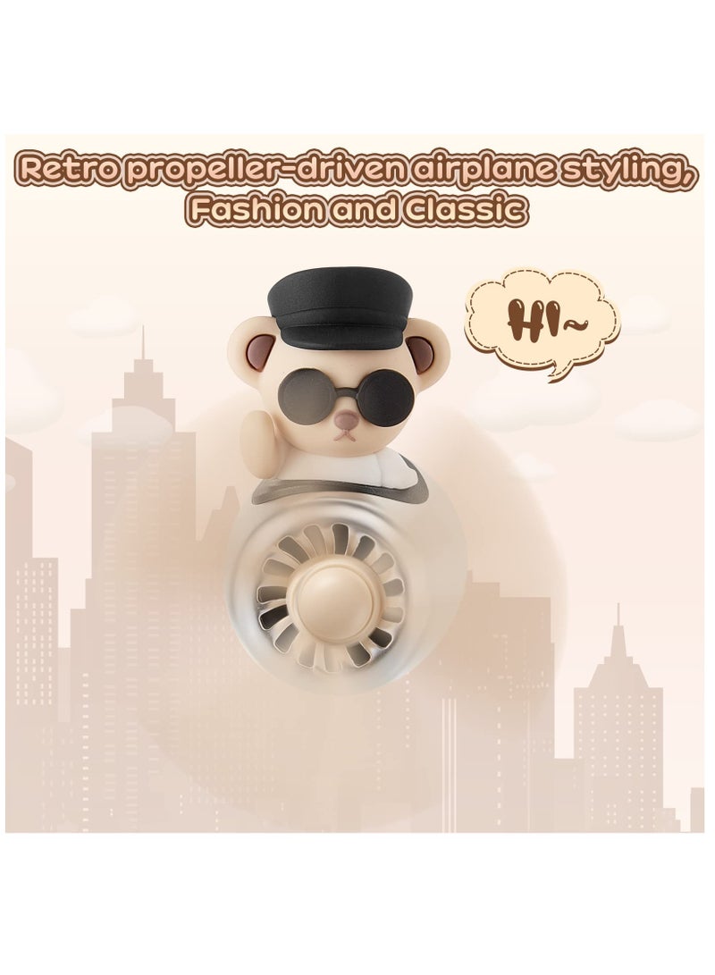 معطرات هواء سيارات على شكل دب، معطرات هواء على شكل دب، معطرات هواء بفتحات تهوية للسيارات مع مروحة دوارة، إكسسوارات سيارات - Image 2