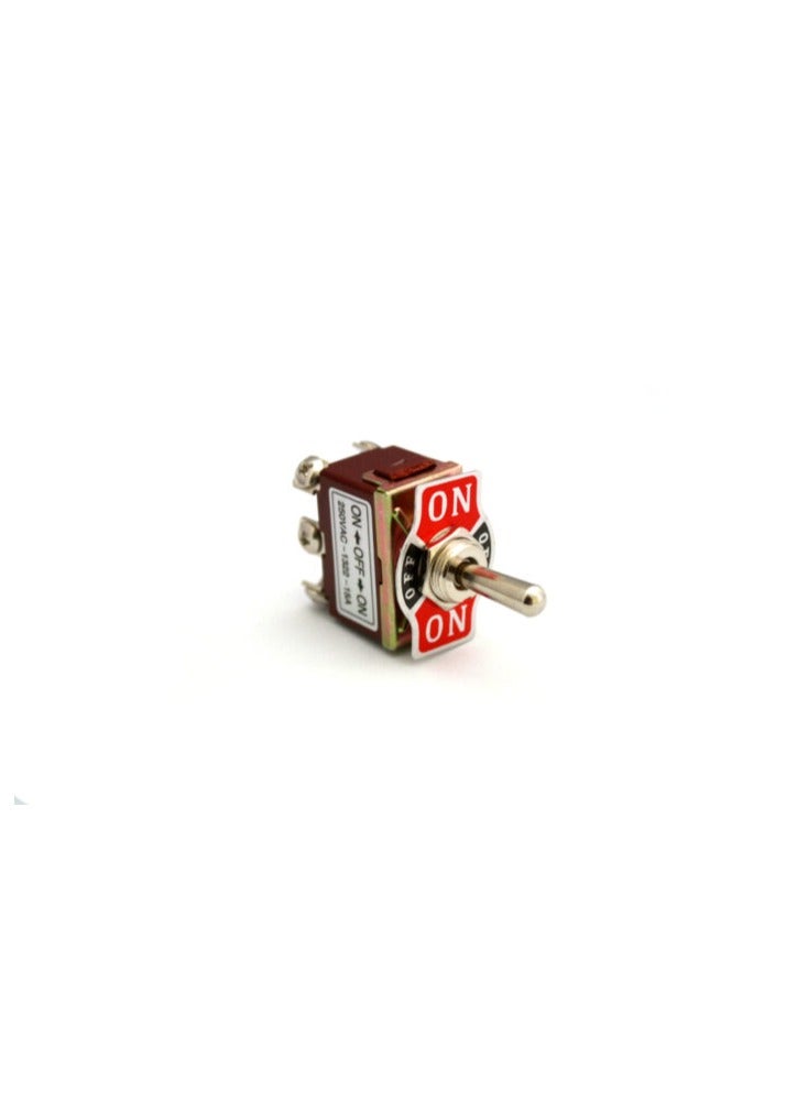 KNP KNP 1322 ON-OFF-ON Toggle Switch is a versatile and durable three position toggle switch designed for a variety of applications With a compact and robust design, this switch allows for easy switching between two operational states ON-ON with an additional center OFF position.  - Image 3
