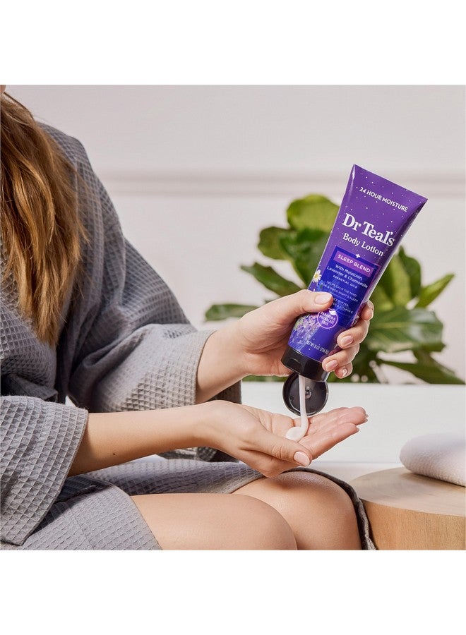 Dr Teal's Dr Teal's Sleep Body Lotion, 24-Hour Moisture, with Melatonin, Lavender & Chamomile Essential Oils, 8 fl oz (Pack of 3)(Packaging May Vary) - Image 5