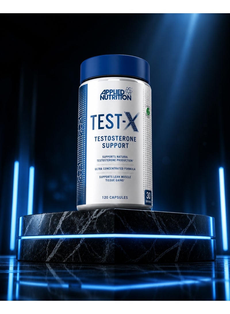 Applied Nutrition TEST-X Testosterone Support Capsules 120 Count Gym Supplement for Strength Training Lean Muscle Support Natural Production Support 30 Servings - Image 2