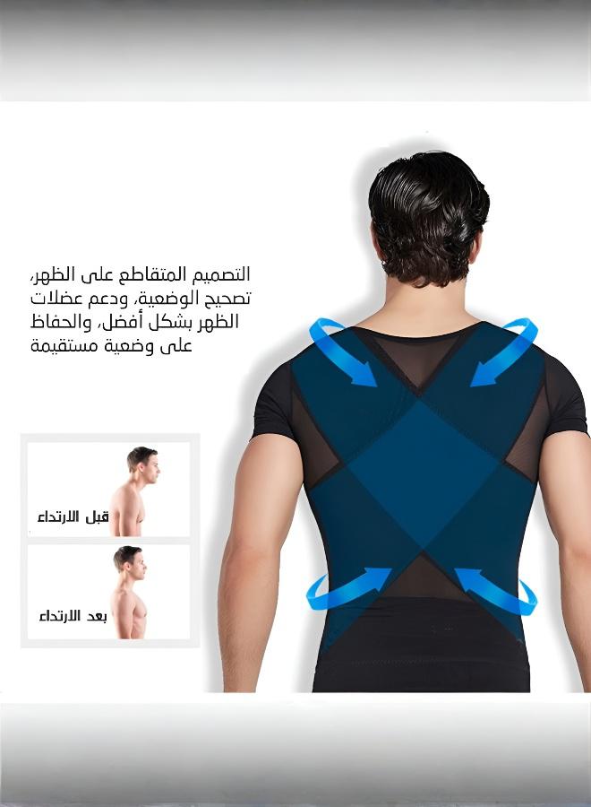 قميص رجالي لشد الجسم وتشكيله بتصميم مريح ودعم للخصر - Image 5