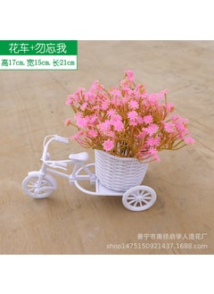 Factory direct supply simulation float set fake flowers dried Silk Bouquet photography ornaments home desktop model room furnishings flowers[Float + forget-me-not pink]] [Float + forget-me-not pink]]