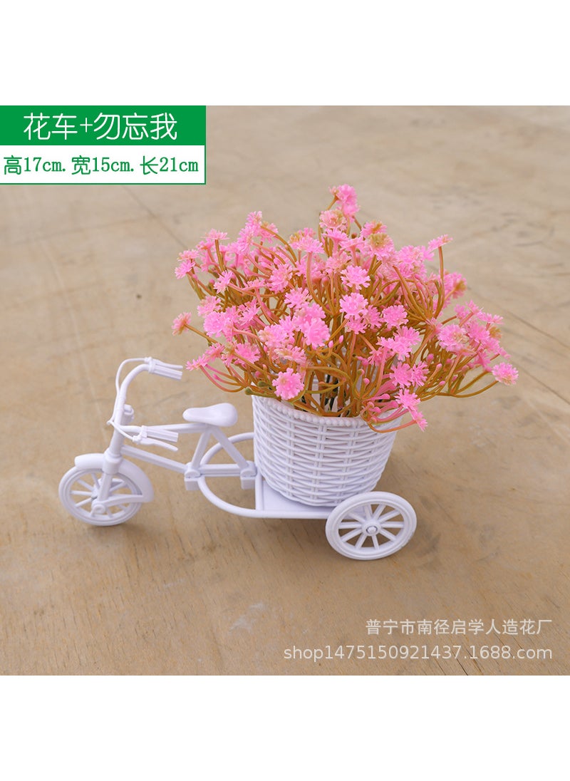 Generic - Factory direct supply simulation float set fake flowers dried Silk Bouquet photography ornaments home desktop model room furnishings flowers[Float + forget-me-not pink]] [Float + forget-me-not pink]] - Image 1