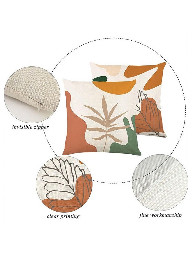 Arabest Set Of 4 Cushion Covers,Abstract Boho Pillow Covers,18x18 Inches Cushion Couch Sofa Pillowcases,For Couch Sofa Bed Indoor Outdoor Patio Home Decor - Image 3