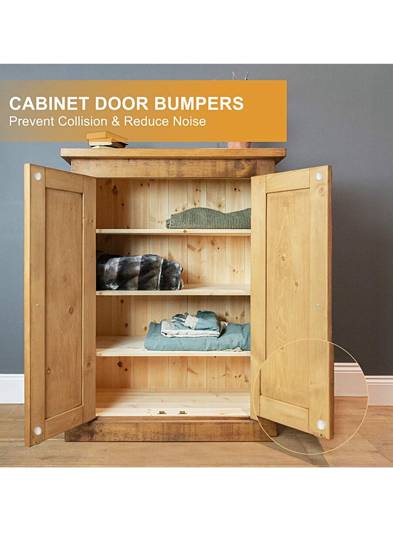 Cabinet Door Bumpers, 320 PcsSelf Adhesive Clear Cupboard Drawer Bumpers for Kitchen Cabinets Cutting Boards Picture Frames 1/2" Diameter - Image 2