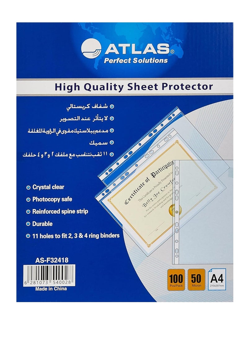 ATLAS - 100-Piece Reinforcement Punched Pocket 50 Micron Thickness - Image 1