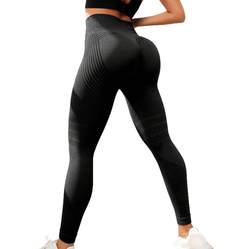 Menglihualuo 2026 3D Metabolic Booster Leggings,High Waist 3D Anti Cellulite Leggings for Women,Slimming Workout Yoga Pants (Black,Large) - Image 1