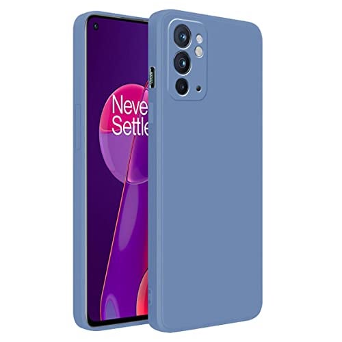 LIRAMARK Silicone Soft Back Cover Case for OnePlus 9RT 5G / 1+9RT 5G (Silicone Blue) - Image 1