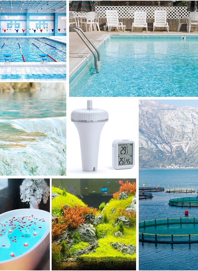 INKBIRD - INKBIRD Wireless Pool Thermometer and Receiver IBS-P02R Floating Thermometer with Easy Read Display 91m Remote Range and IPX7 Waterproof Indoor Outdoor Thermometer for Swimming Pool Hot Tub Jacuzzi - Image 1