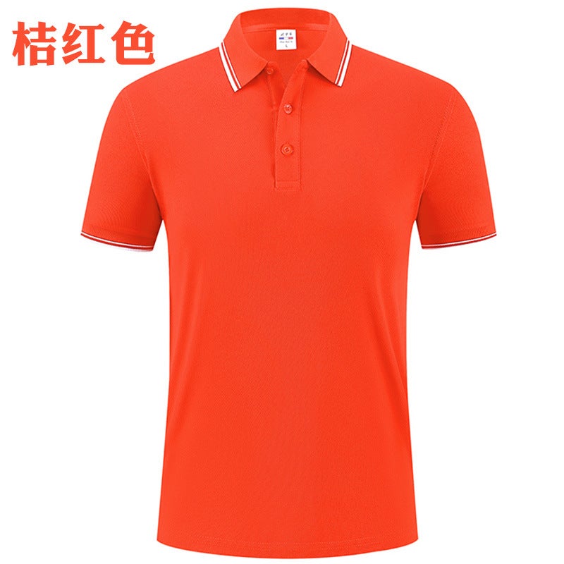 Summer Ice Silk Lapel T-Shirt Factory Uniform Cultural Advertising Shirt With Logo Printed Short-Sleeved Polo Shirt Custom Workwear - Image 1