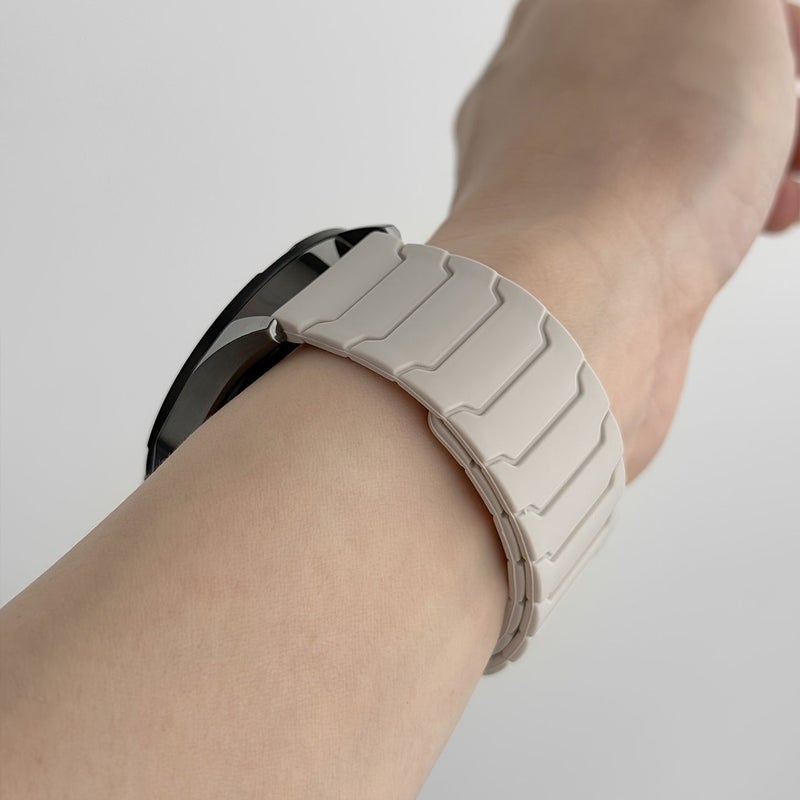 Magnetic Watch Band 22mm Starlight Mint Compatible with Galaxy Watch 4 5 Pro Active and Amazfit Huawei - Image 4