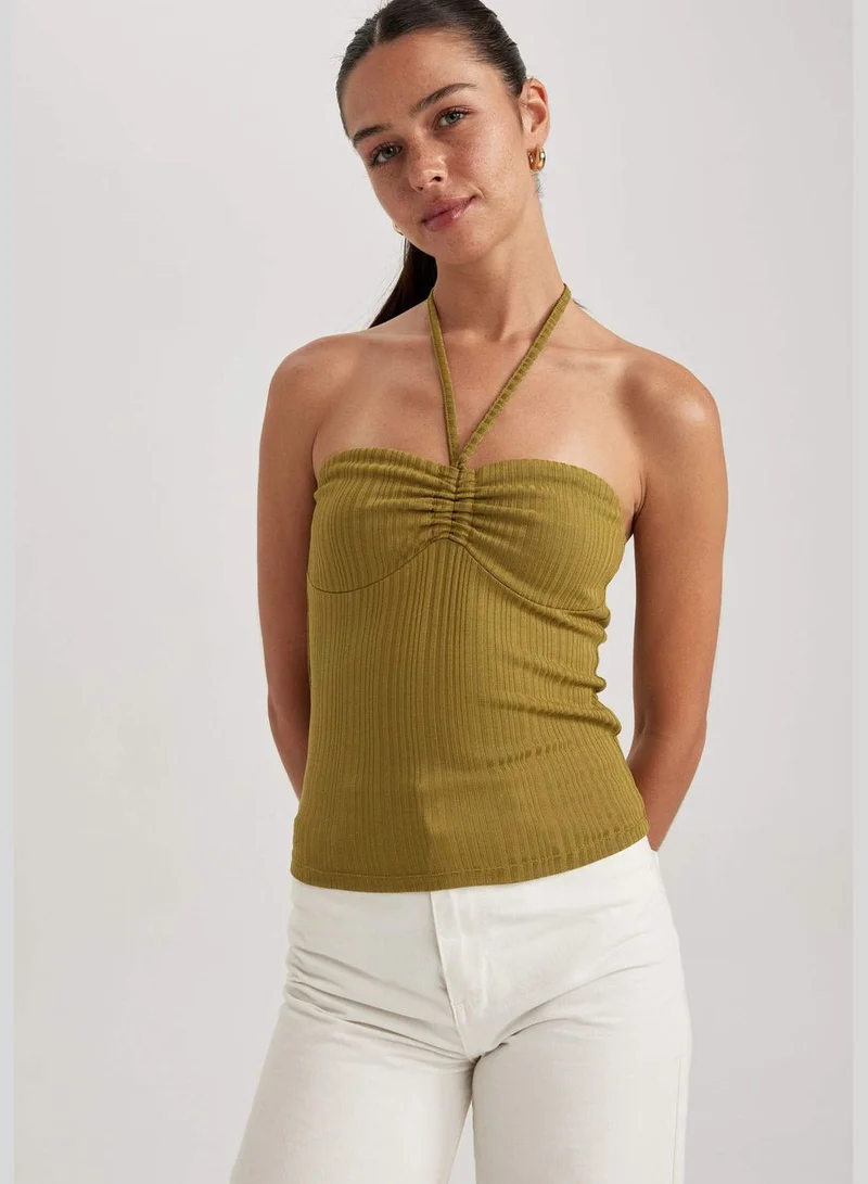 DeFacto Woman Slim Fit Strapless Knitted Athlete