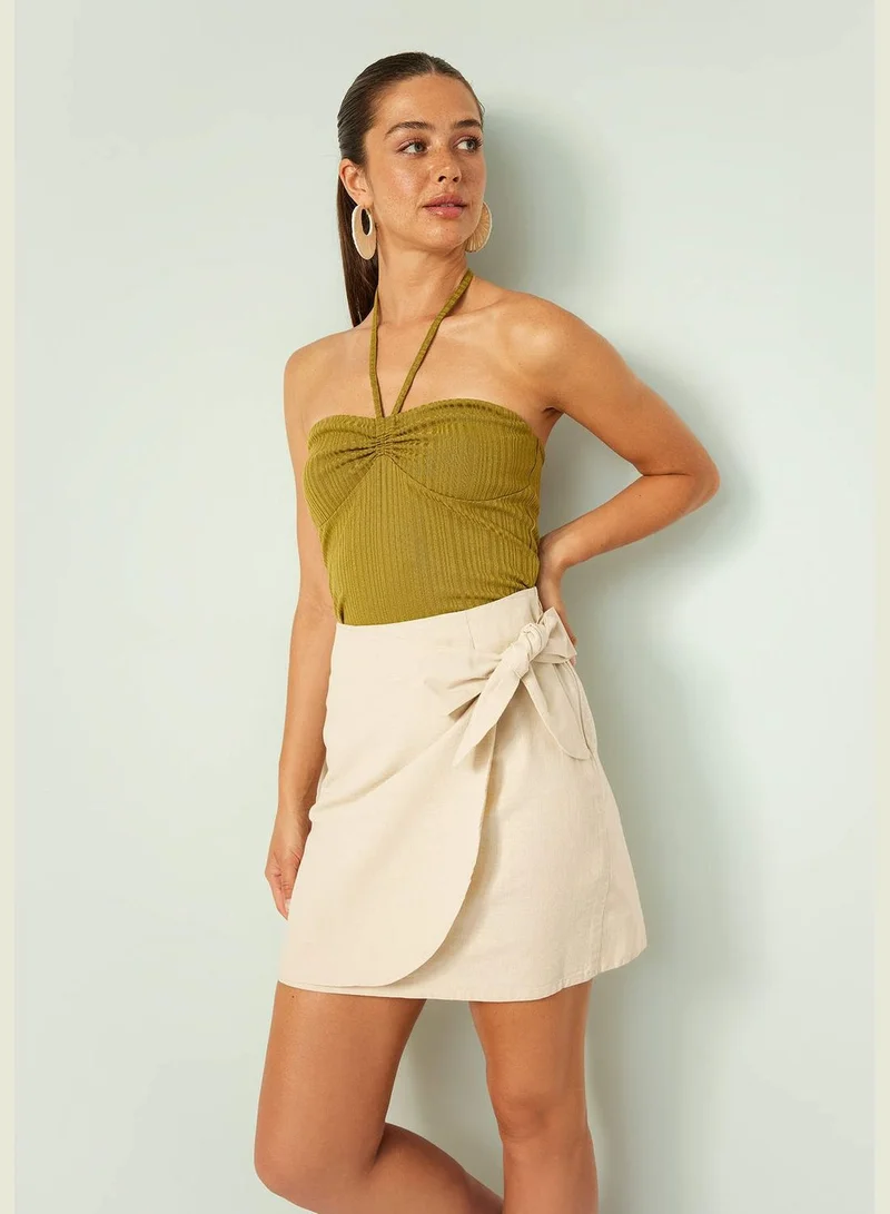 DeFacto Woman Slim Fit Strapless Knitted Athlete