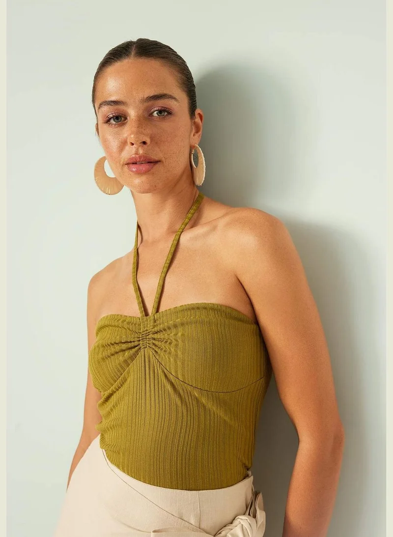DeFacto Woman Slim Fit Strapless Knitted Athlete