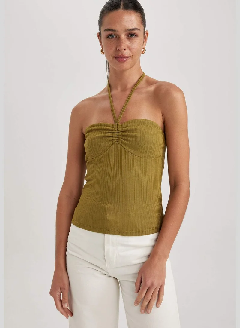 DeFacto Woman Slim Fit Strapless Knitted Athlete
