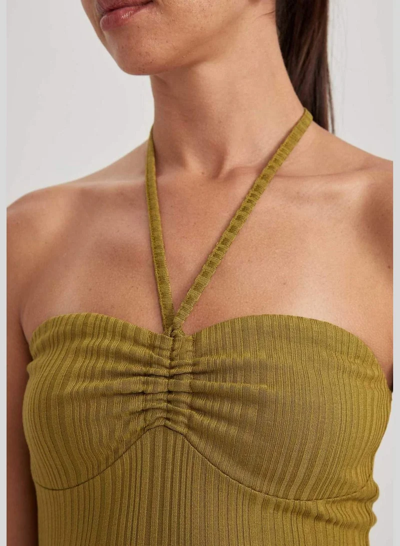 DeFacto Woman Slim Fit Strapless Knitted Athlete