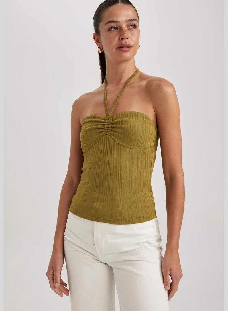 DeFacto Woman Slim Fit Strapless Knitted Athlete