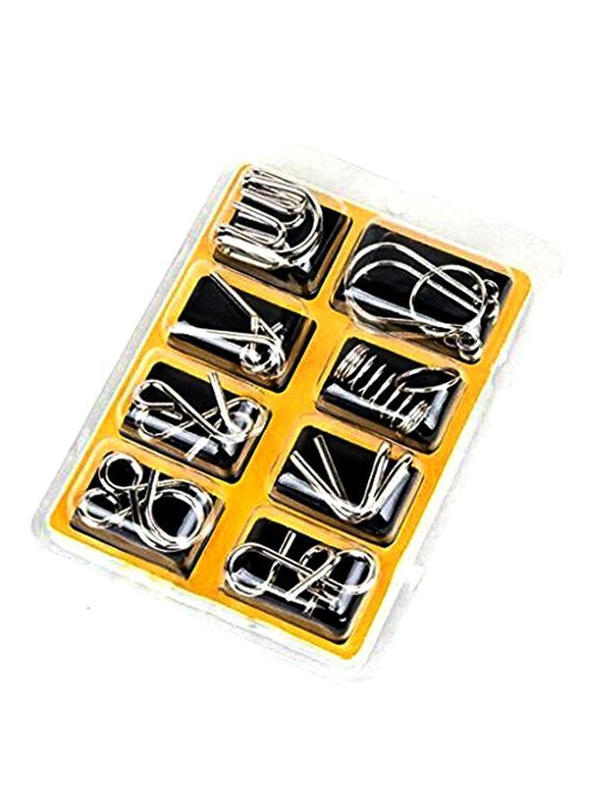 NIBEMINENT 8-Piece Metal Wire Puzzle Toy Set 