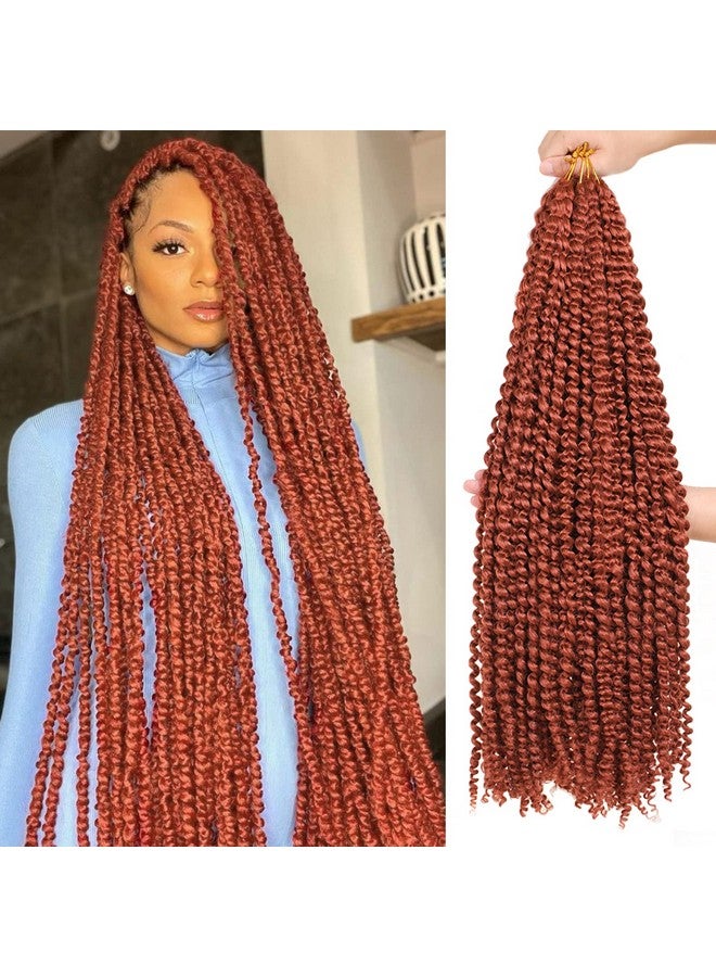 ZRQ 7Packs 30 Inch Copper Red Passion Twist Hair Water Wave Crochet Hair For Butterfly Locs Hair Ginger Bohemian Spring Twist Hair Crochet Braids Synthetic Hair Extension 350 - Image 1