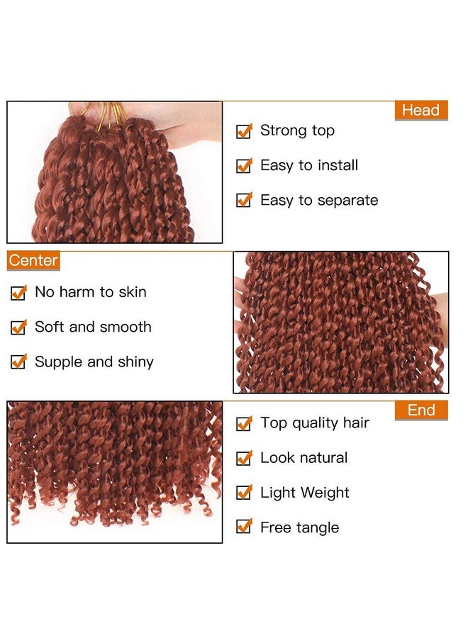 ZRQ 7Packs 30 Inch Copper Red Passion Twist Hair Water Wave Crochet Hair For Butterfly Locs Hair Ginger Bohemian Spring Twist Hair Crochet Braids Synthetic Hair Extension 350 - Image 3