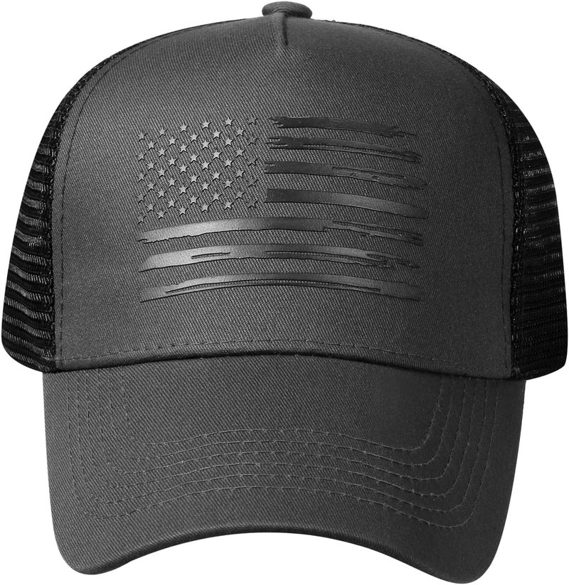 VIONLAN Baseball Cap American Flag Trucker Hat for Men Women 3D Embossed Logo Adjustable Outdoor Mesh Snapback Hat - Image 2