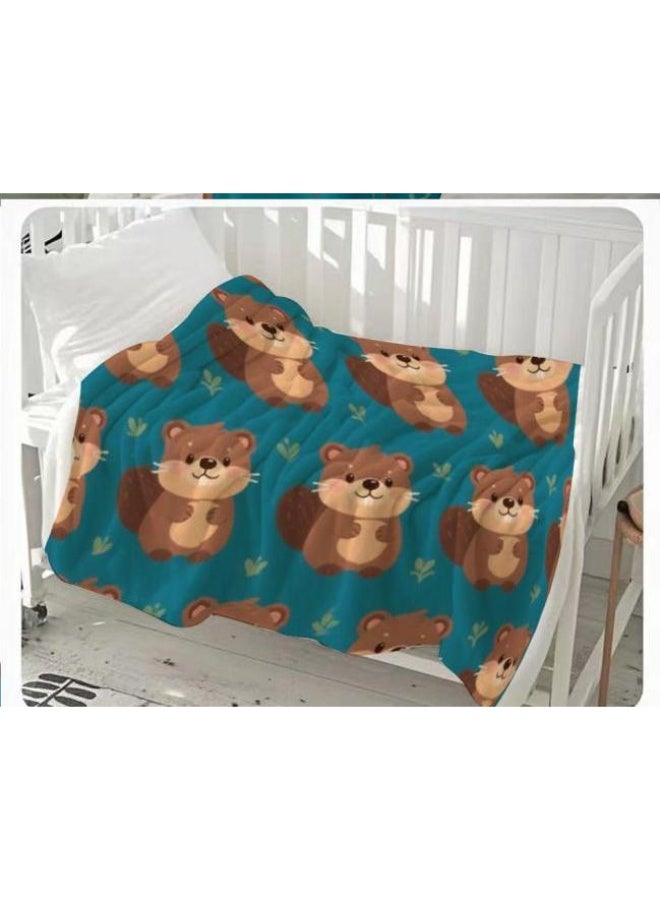 general Baby and children's cartoon flannel thin blanket (warm and comfortable, suitable for sleep, game use) 70cm*100cm - Image 1
