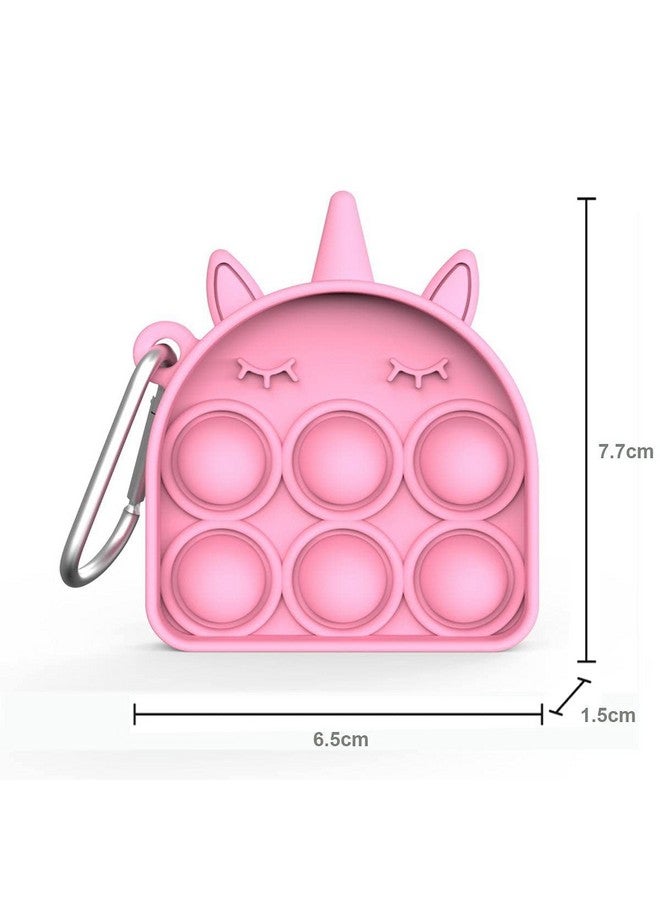 اتش اس انتربرايز لعبة بوب إت فيدجيت من إتش إس إنتربرايز مع سلسلة مفاتيح، وألعاب لتخفيف التوتر ومجموعة ألعاب فقاعات حسية مضادة للقلق لمرضى التوحد لتخفيف التوتر وهدية رائعة للأطفال والكبار (يونيكورن 4 في 1) - Image 3