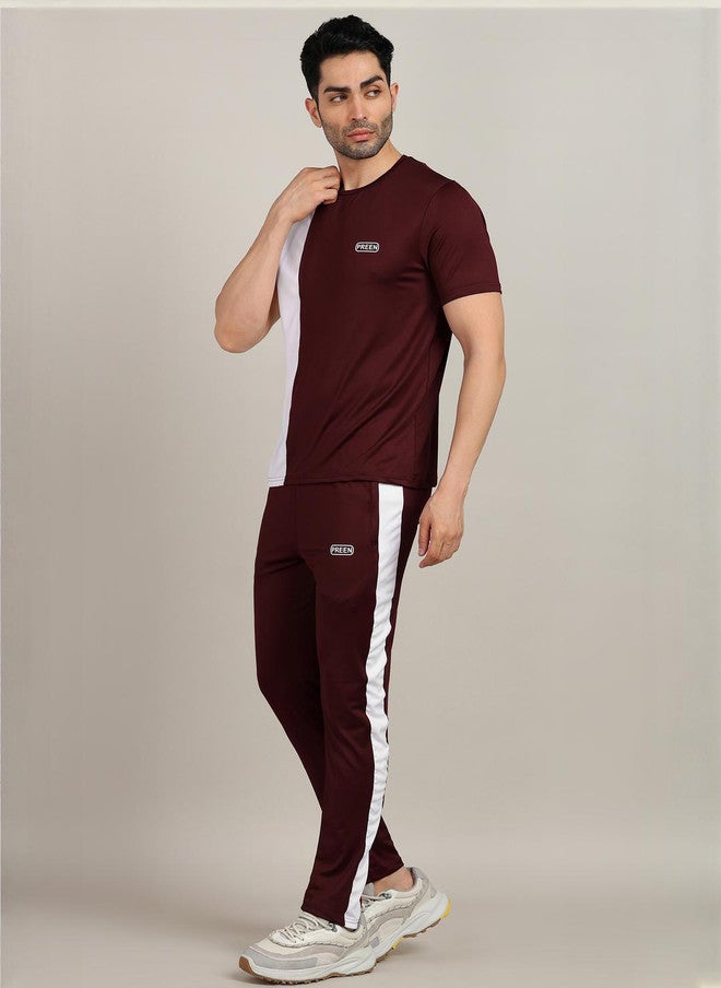 PREEN Men Colourblocked T-shirt and Joggers Set - Image 2