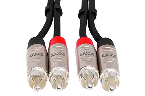 Hosa HRR-005X2 Pro Stereo Interconnect, Dual REAN RCA to Same, 5 Feet - Image 4