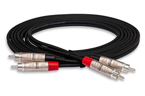 Hosa HRR-005X2 Pro Stereo Interconnect, Dual REAN RCA to Same, 5 Feet - Image 1