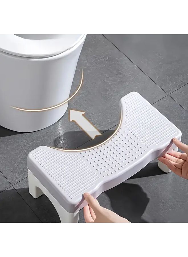 مقعد قعنبي قابل للطي بتصميم هندسي، هيكل بلاستيكي متين، تصميم موفر للمساحة، لون أزرق، أقدام مقاومة للانزلاق، زاوية راحة 35 درجة، أداة مساعدة للحمام - Image 3