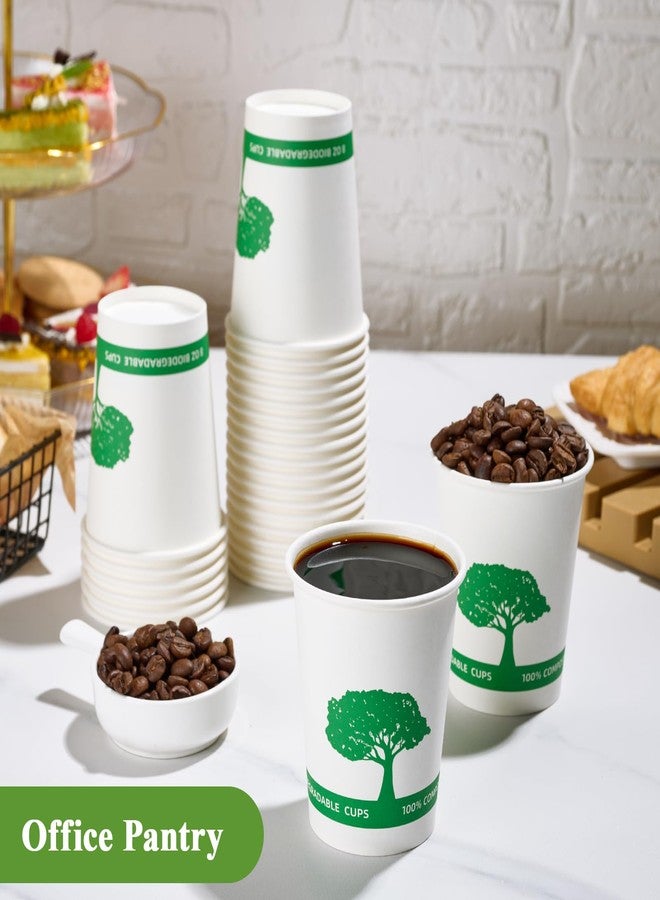Vplus 400 Pack Compostable Paper Cups, 8 oz Paper Coffee Cups, Biodegradable Disposable Paper Cups, Eco-friendly Hot Drinking Cups for Party, Picnic,and Events - Image 3