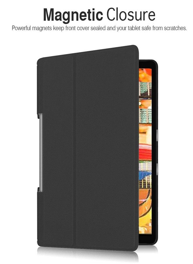 Robustrion Smart Flip Case Cover for Lenovo Yoga Smart Tab 10.1 YT-X705X/YT-X705F - Black - Image 3