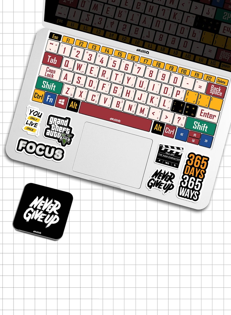 Dezllia Keyboard stickers compatible with the majority of operating systems - Mixed Colors style - SK/05  - Image 2