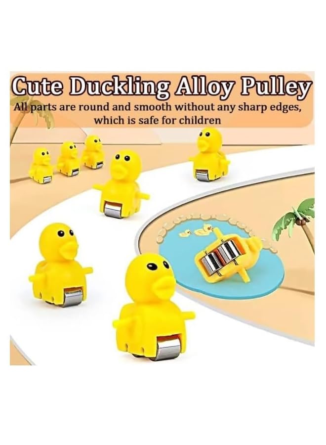 IAF Duck Slide Toy,Electric Duck Climbing Stairs Tracks Slide Toy Set,Duck Roller Coaster Toy with Flashing Lights & Music On/Off Button - Image 2