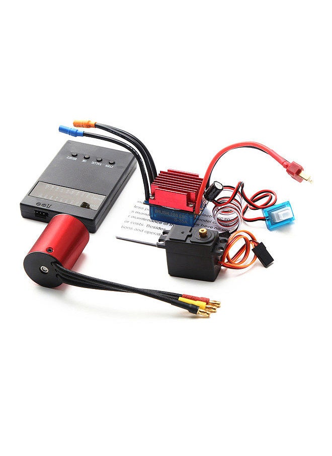 null - s2838 4500kv brushless motor with 35a brushless esc 2.2kg servo programming card replacement for 1/14 1/16 hsp traxxas rc car truck - Image 1