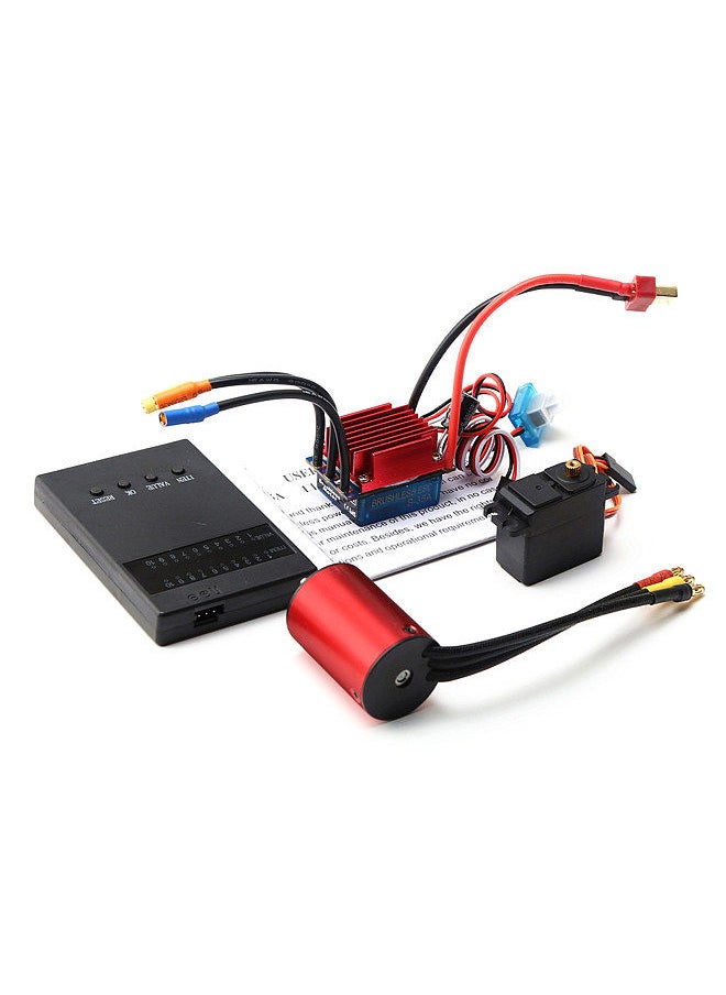null - s2838 4500kv brushless motor with 35a brushless esc 2.2kg servo programming card replacement for 1/14 1/16 hsp traxxas rc car truck - Image 1