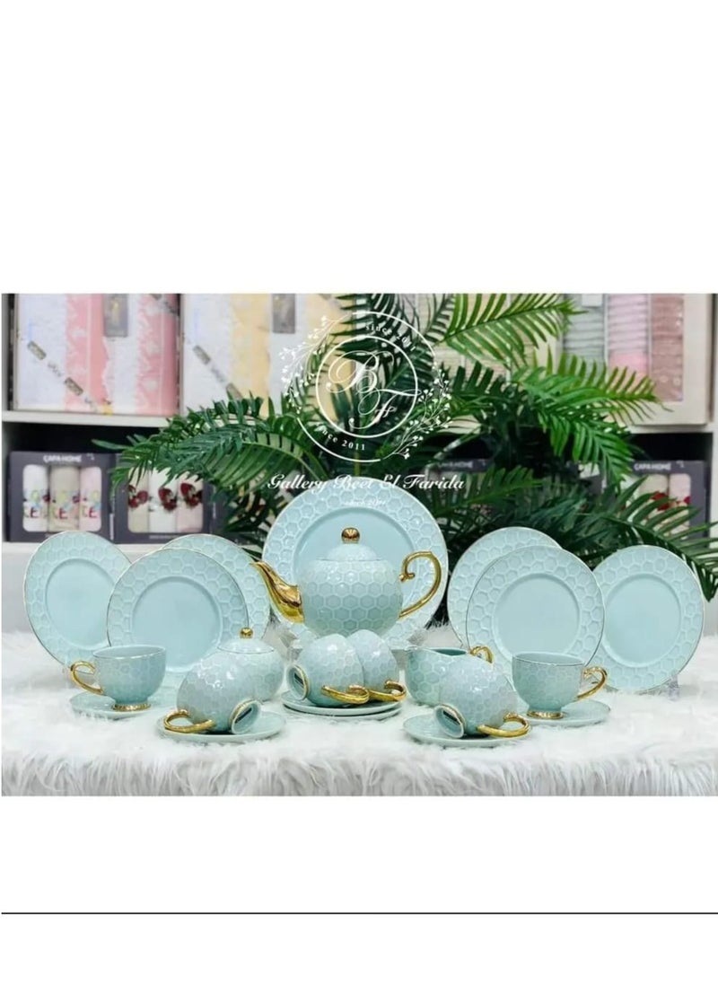LA MAYA - Porcelain Tea and Cake Set - 24 Pieces - Image 1