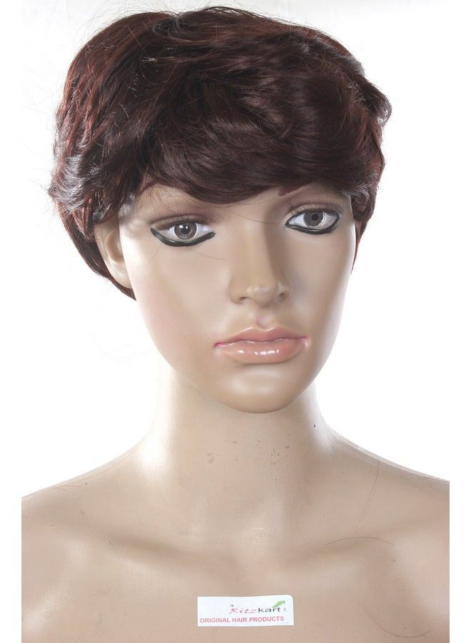 Ritzkart 10 Inch Synthetic Men Wig Hot Heat Resistant Hair Black - Image 5