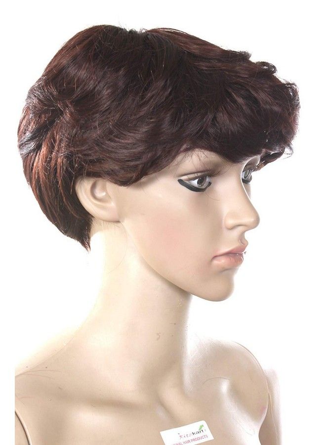 Ritzkart 10 Inch Synthetic Men Wig Hot Heat Resistant Hair Black - Image 2